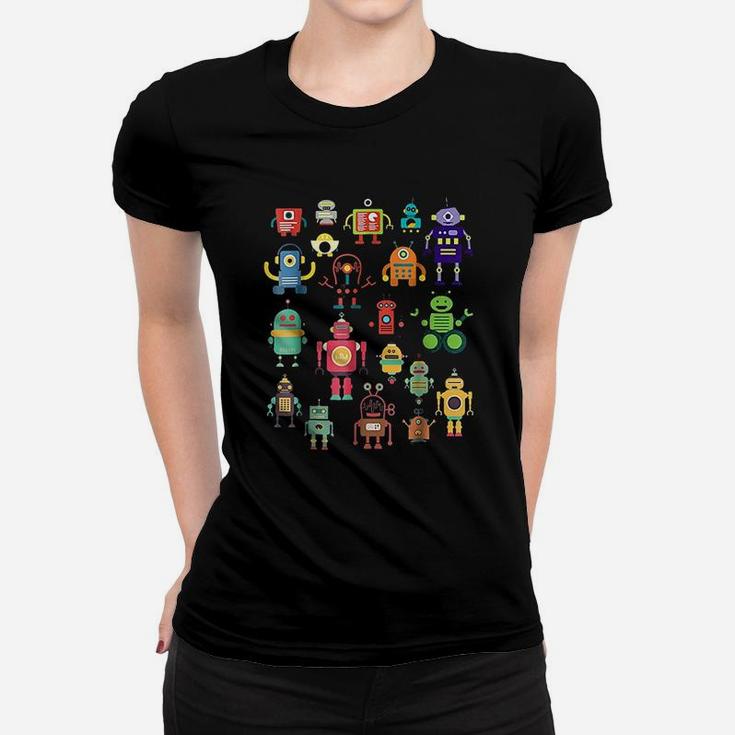 Colorful Robot Collection Women T-shirt