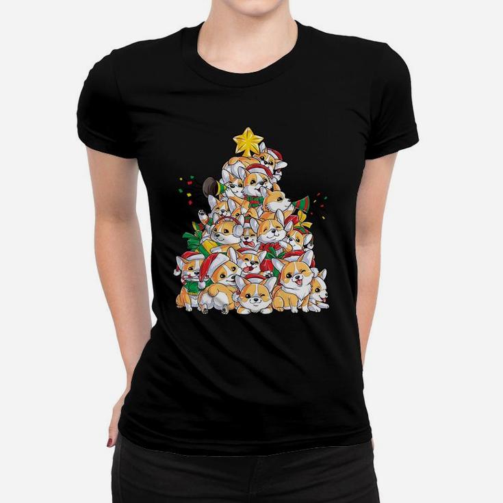 Corgi Christmas Tree Dog Santa Merry Corgmas Xmas Gifts Boys Sweatshirt Women T-shirt