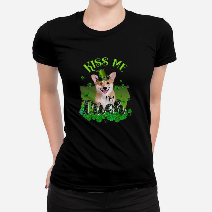 Corgi Kiss Me I'm Irish With St Patrick's Day Women T-shirt Corgi Kiss Me I'm Irish With St Patrick's Day Women T-shirt