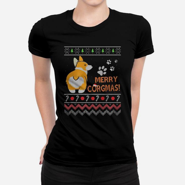 Corgi Ugly Christmas Sweatshirt Funny Dog Gift For Christmas Women T-shirt