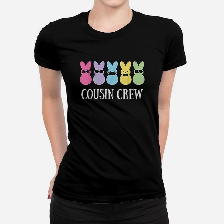 Cousin Crew Squad Bunny Rabbit Easter Day Party Matching Women T-shirt