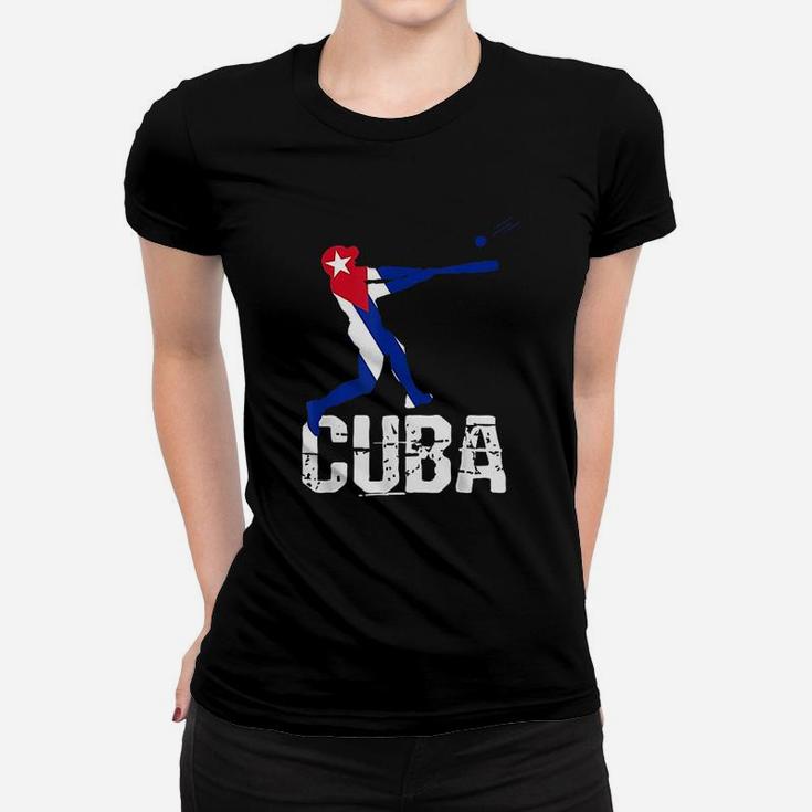 Cuban Flag Baseball Women T-shirt