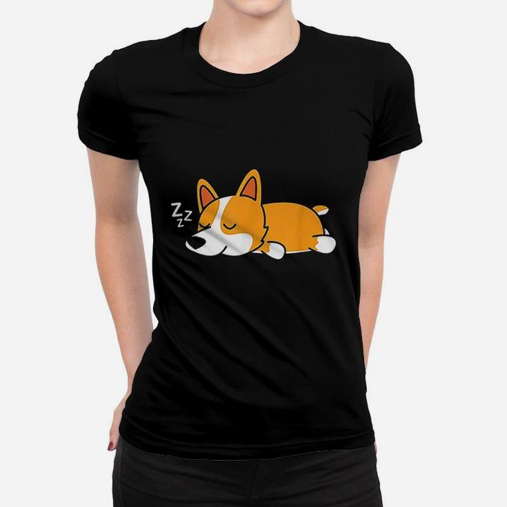 Cute Gift For Welsh Corgi Dog Lovers Nope Lazy Corgi Women T-shirt