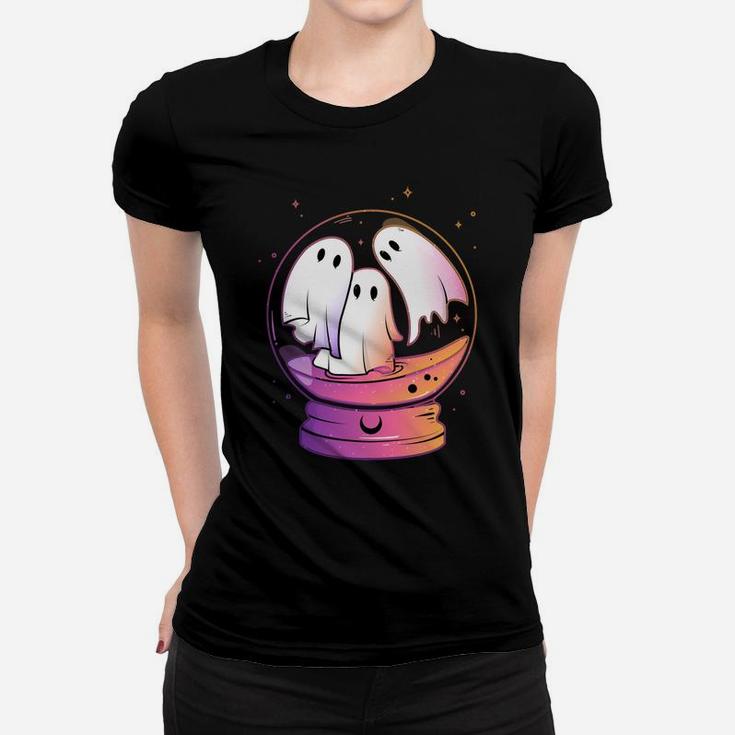 Cute Kawaii Ghost Spirits Crystal Ball Fortune Goth Pastel Sweatshirt Women T-shirt