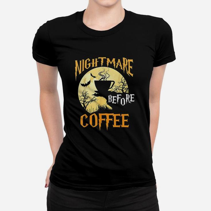 Cute Nightmare Before Coffee Women T-shirt