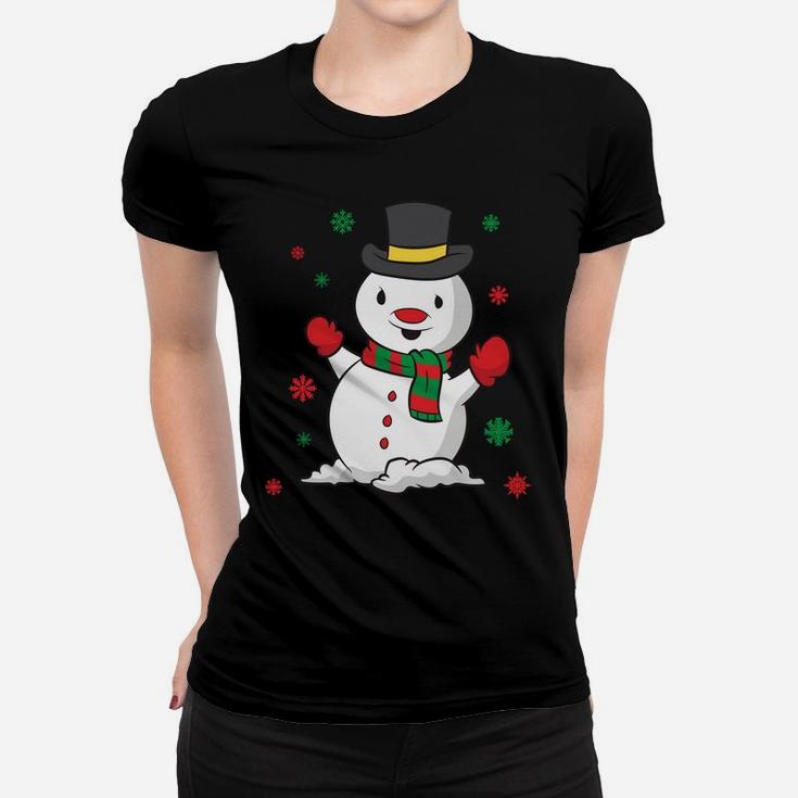Cute Snowman Christmas Gift Xmas Snowman Christmas Sweatshirt Women T-shirt