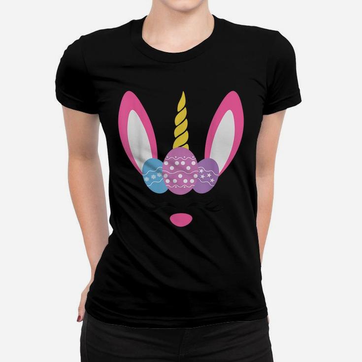 Cute Unicorn Rabbit Easter Day Girls Kids Gift Women T-shirt