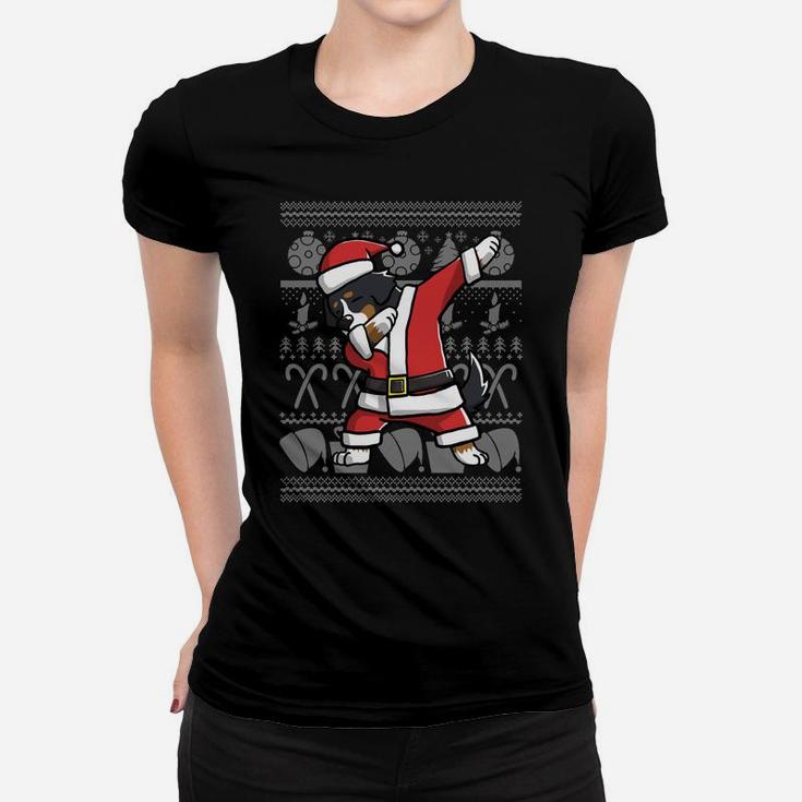 Dabbing Bernese Mountain Dog Dab Dance Christmas Gift Sweatshirt Women T-shirt