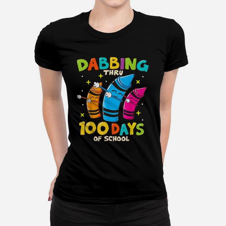 Dabbing Crayons Kids 100 Days School Lover Shirt Boys Girls Women T-shirt