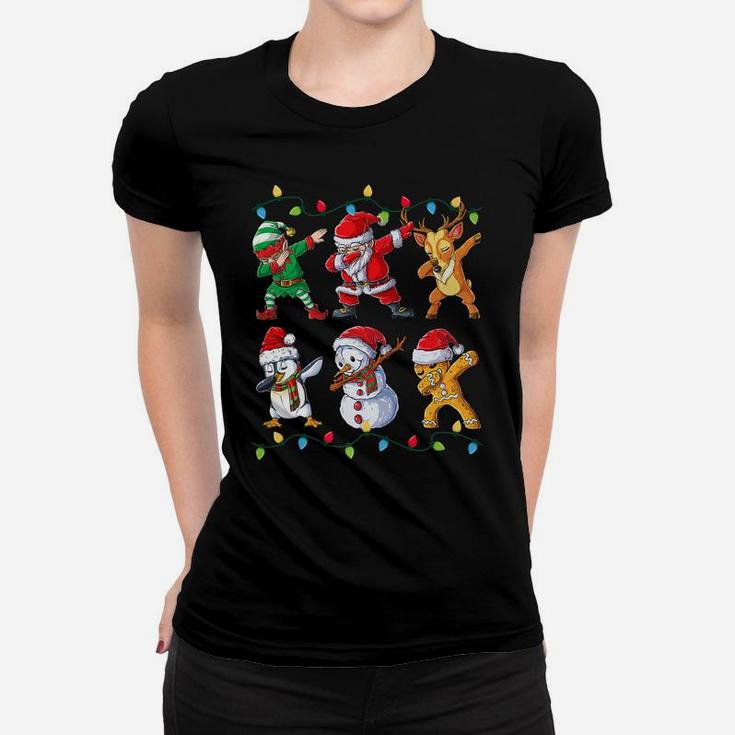Dabbing Santa Elf Friends Christmas Kids Boys Men Xmas Gifts Women T-shirt