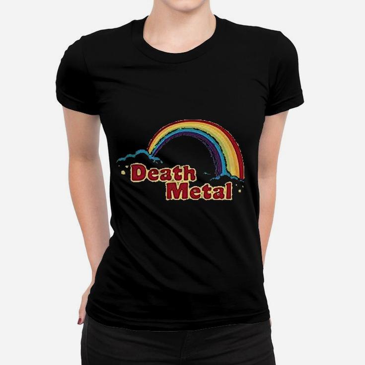 Death Metal Retro Rainbow 70S 80S Sarcastic Women T-shirt