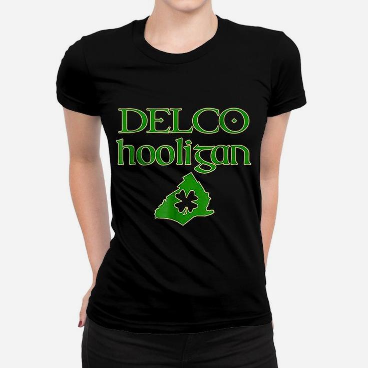 Delco Hooligan Irish Delaware County Shamrock Women T-shirt