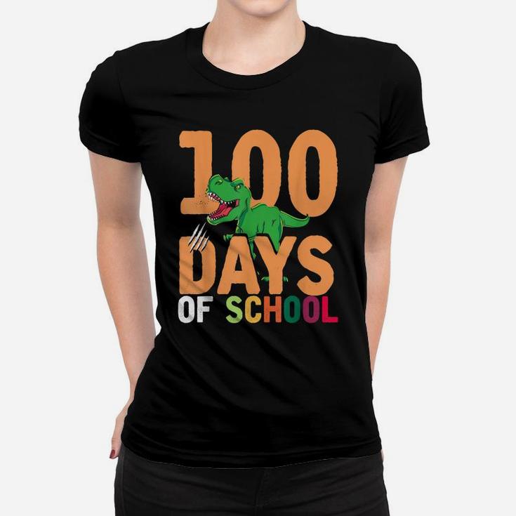 Dino Boys Girls Kids 100Th Day T Rex 100 Days Of School Women T-shirt