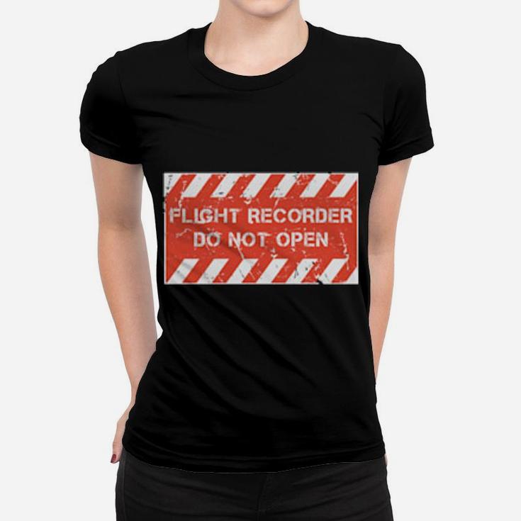 Distressed Pilot Aviation Flight Recorder Do Not Open Women T-shirt