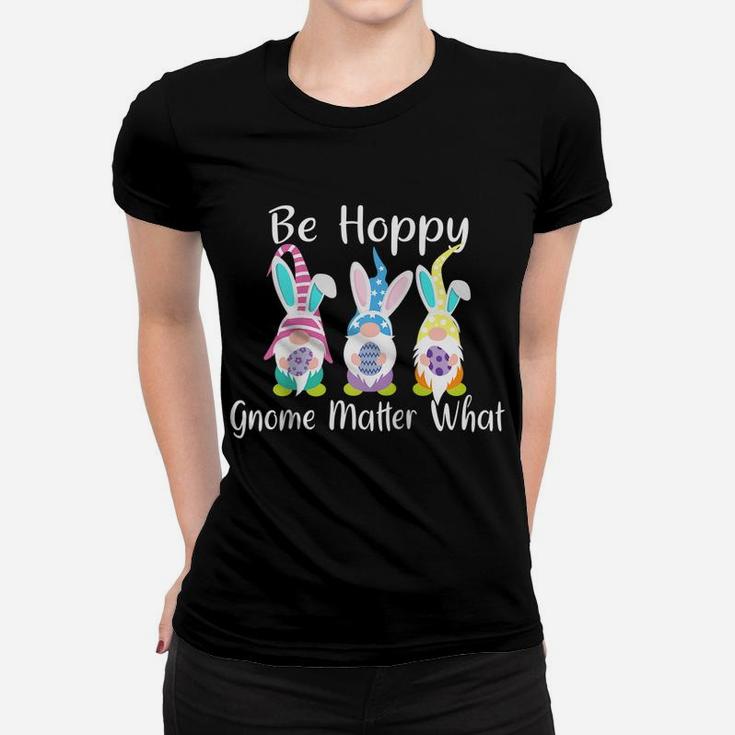 Easter Gnome Be Hoppy Shirt Spring Easter Bunny Pun Women Raglan Baseball Tee Women T-shirt