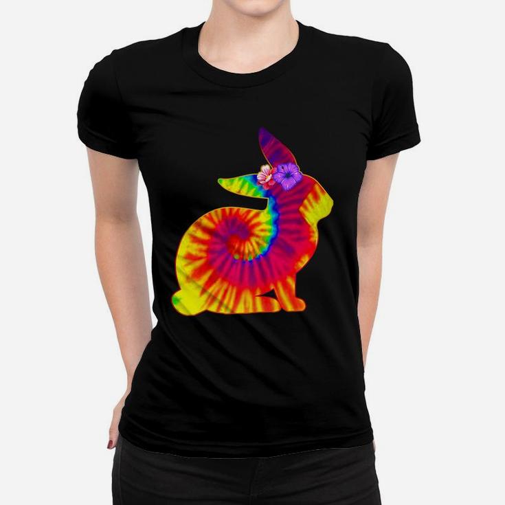 Easter Hippie Bunny Rabbit Tie Dye Print Top For Girls Women Women T-shirt