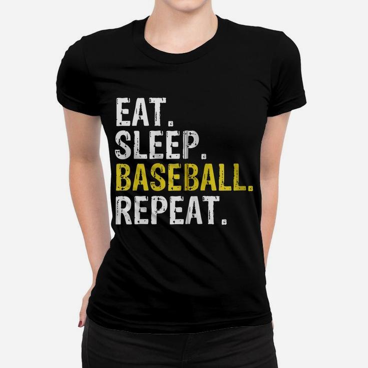 Eat Sleep Baseball Repeat Gift Zip Hoodie Women T-shirt
