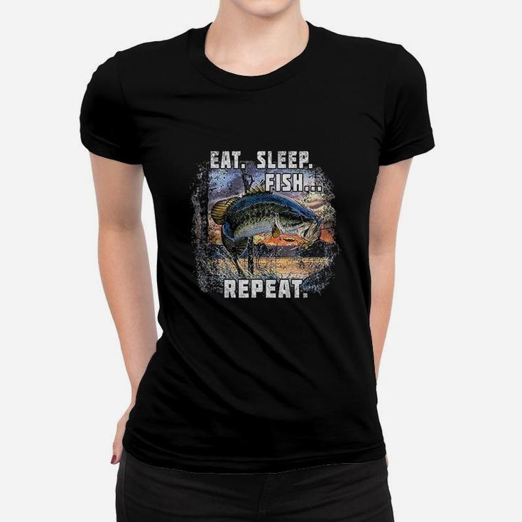 Eat Sleep Fish Repeat Women T-shirt