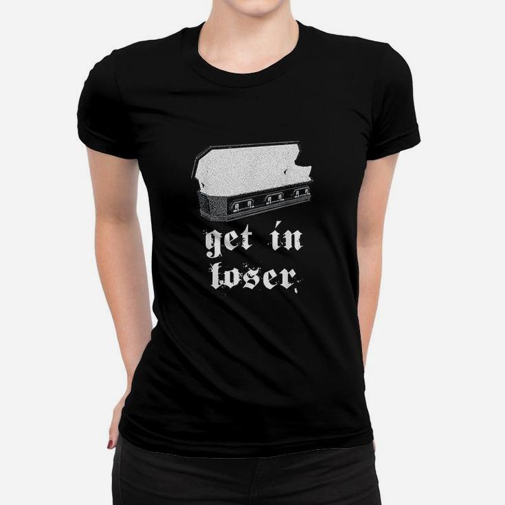 Edgy Gothic Alt Clothing Get In Loser Occult Graphic Women T-shirt
