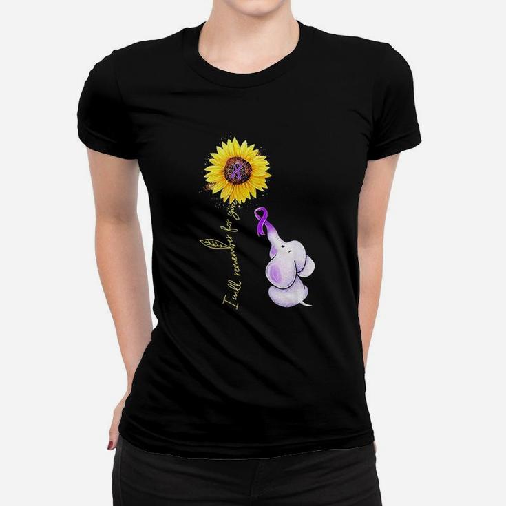 Elephant I Will Remember For You Sunflower Women T-shirt