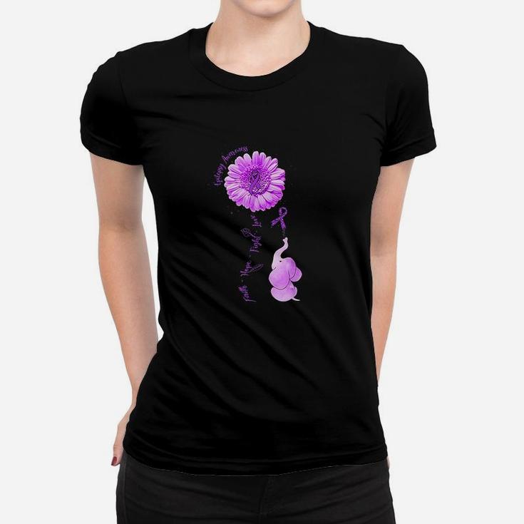 Elephant Sunflower Faith Hope Love Women T-shirt