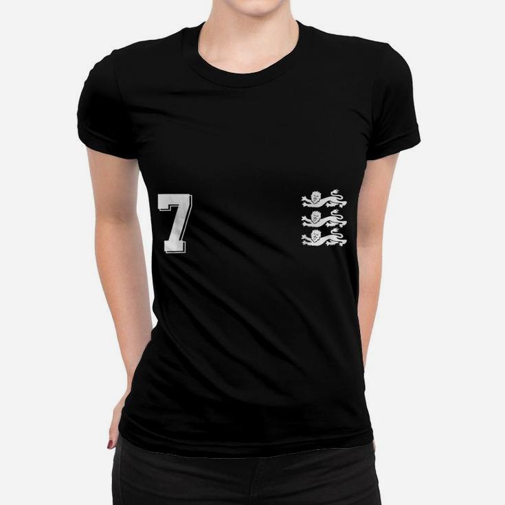 England Football Jersey 1966 Soccer  7 Red Lions Women T-shirt