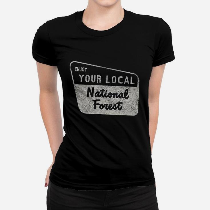 Enjoy Your National Forest Outdoor Vintage Camping Mountains Women T-shirt