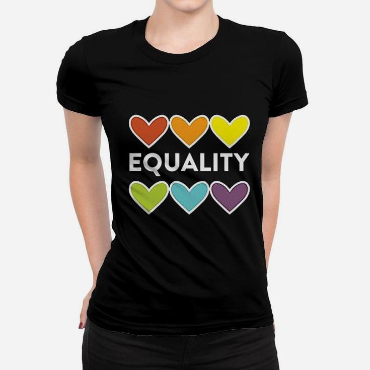 Equality Colorful Heart Women T-shirt
