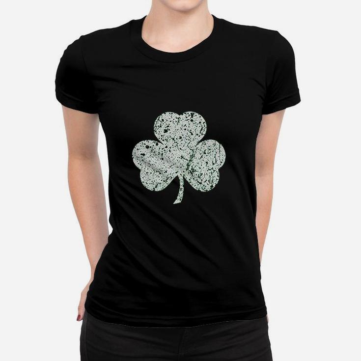 Faded Lucky Shamrock Clover St Patricks Day Women T-shirt