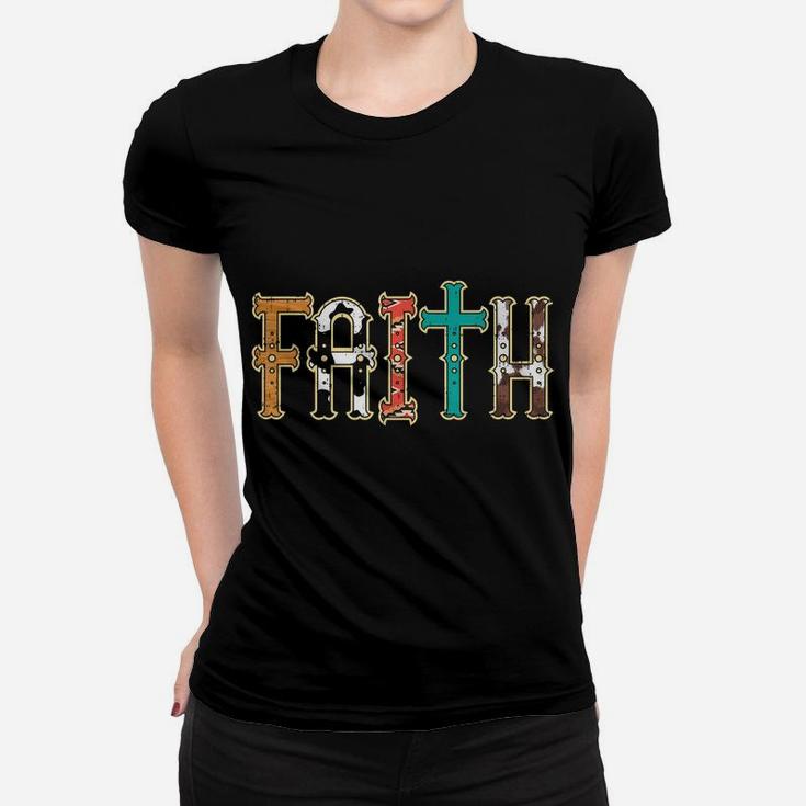 Faith Patterns God Jesus Religious Christian Men Women Kids Women T-shirt