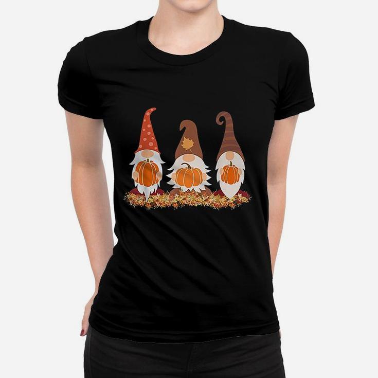 Fall Gnomes And Autumn Leaves Women T-shirt