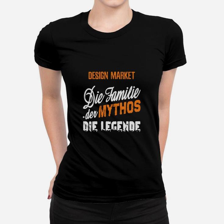 Familie Mythos und Legende Designer-Frauen Tshirt in Schwarz