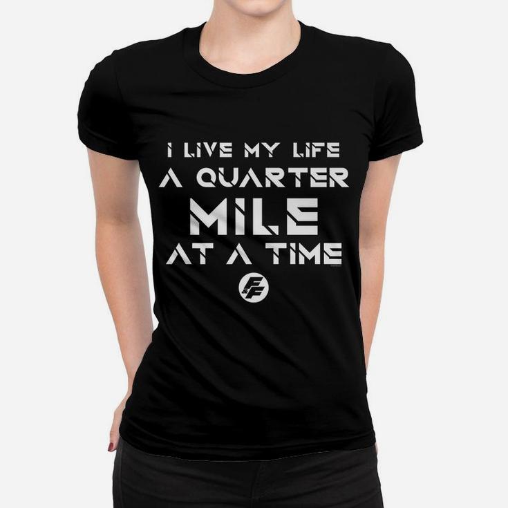 Fast & Furious Life At A Quarter Mile At A Time Word Stack Women T-shirt