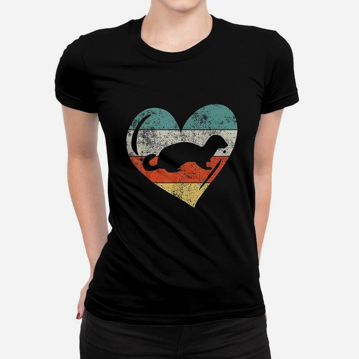 Ferret Love Heart Women T-shirt