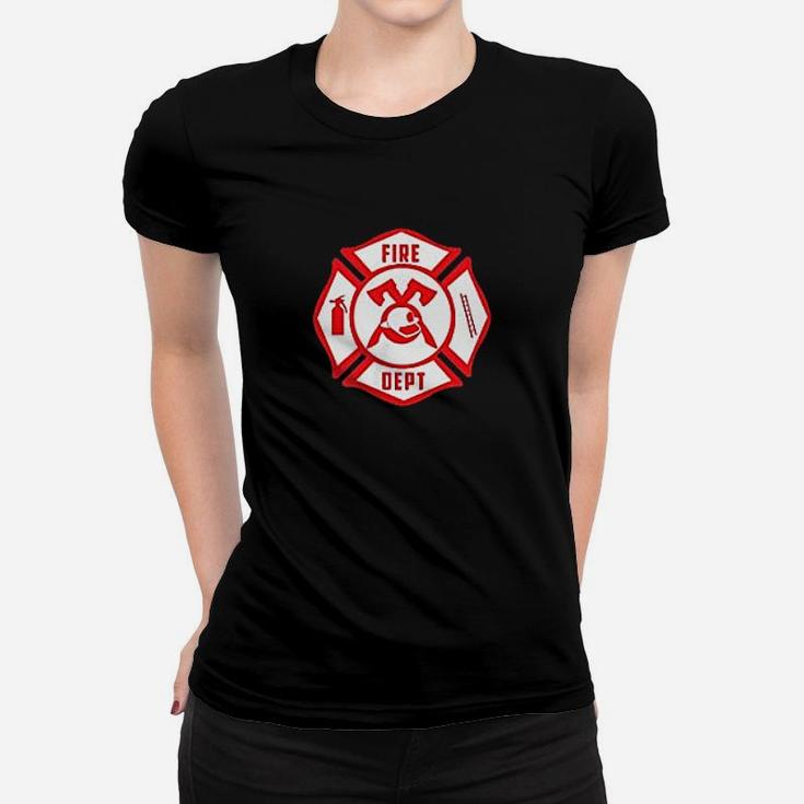 Firefighters Emblem Courage Rescue Maltese Cross Gift Women T-shirt