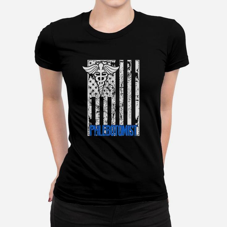 Flag Phlebotomist Women T-shirt