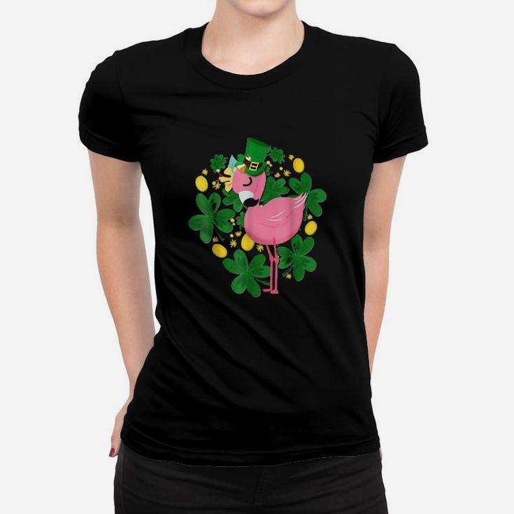 Flamingo St Patrick Day Women T-shirt