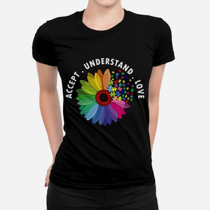 Floral Autism Awareness Daisy Flower For Men Women Kids Women T-shirt