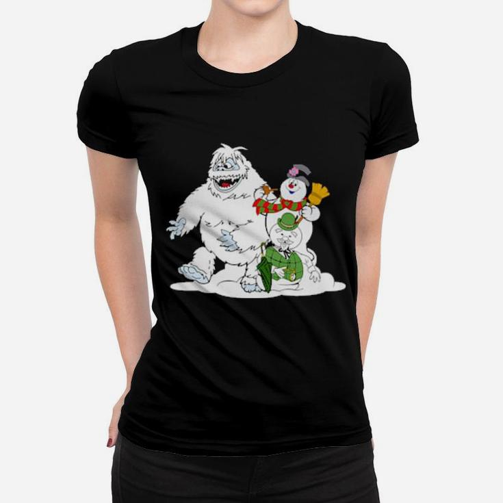 Frosty Bumble And Sam  The Snowmen Women T-shirt
