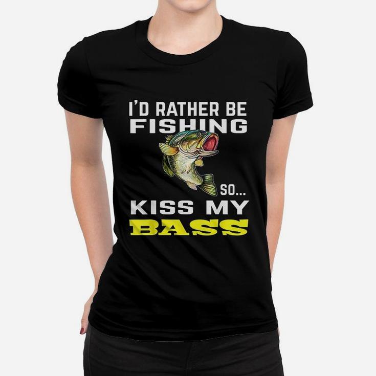 Funny Bass Lake Fishing For Fishing Loving Fisherman Women T-shirt