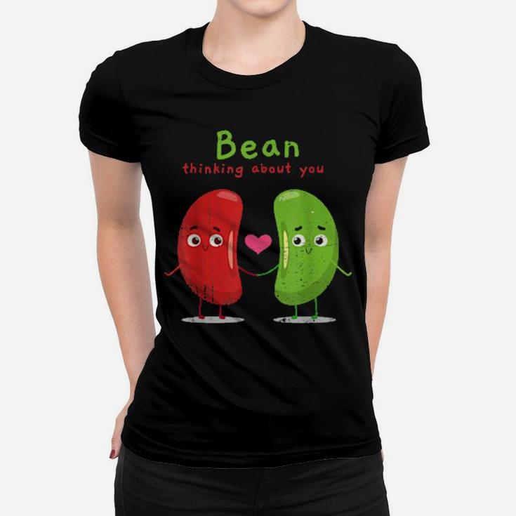 Funny Beans Valentines Day Think Love Women T-shirt