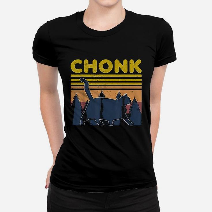 Funny Chonk Meme Cat For Chonker Pet Owner Women T-shirt