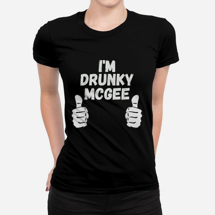 Funny Couple St Patricks Day I Am Drunky Mcgee Funny Women T-shirt