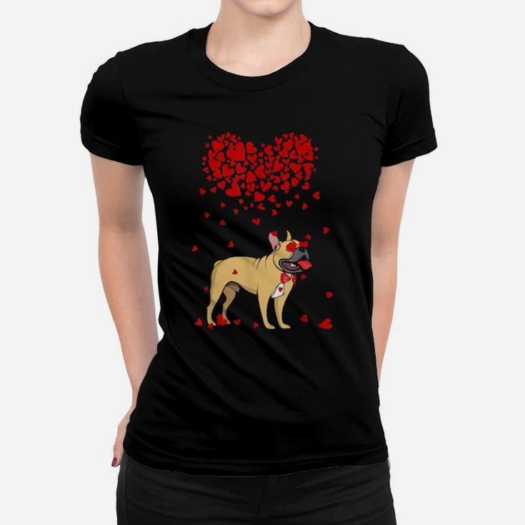 Funny French Bulldog Outfit Dog Valentine Women T-shirt