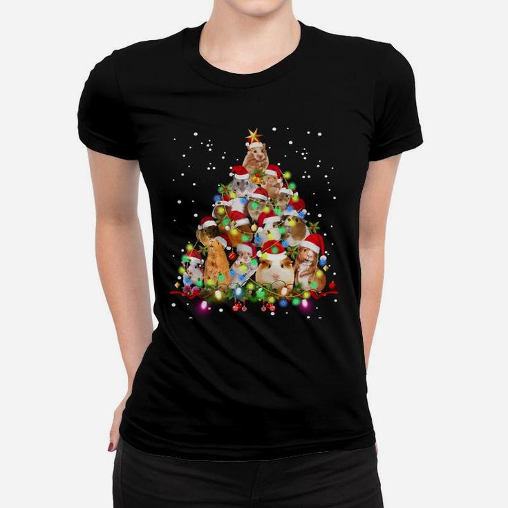 Funny Guinea Pig Christmas Tree Ornament Decor Gift Cute Sweatshirt Women T-shirt