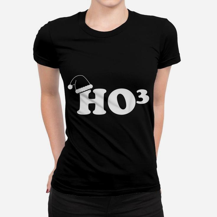 Funny Ho Ho Ho Ho3 Math Teacher Santa Hat Christmas Xmas Women T-shirt