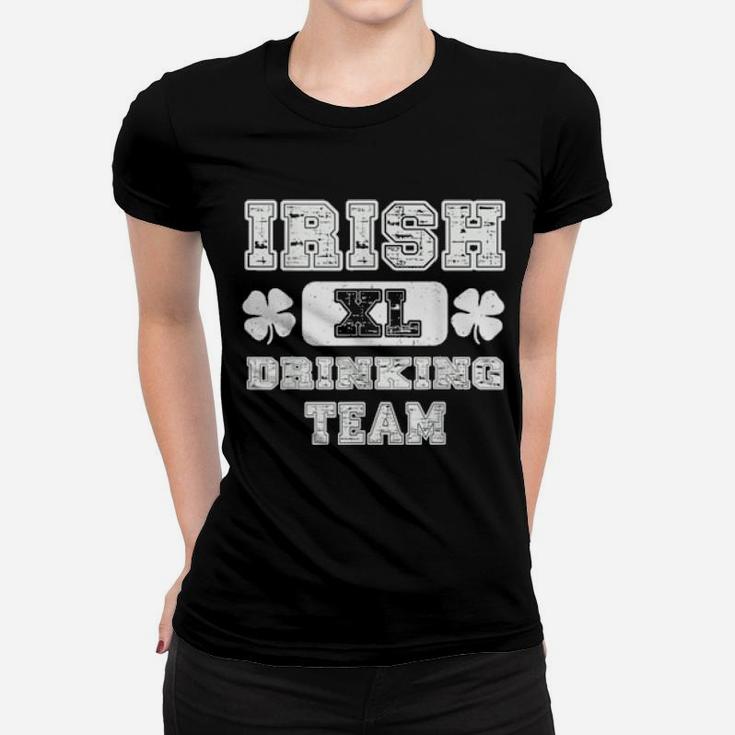 Funny Irish Xl Drinking Team Four Leaf Clover Patrick Women T-shirt