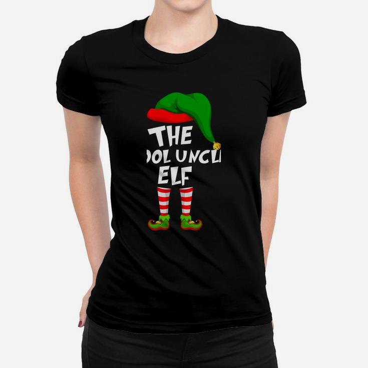 Funny Matching Family Christmas The Cool Uncle Elf Women T-shirt