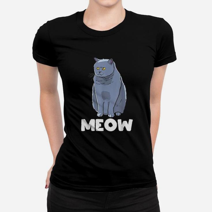 Funny Meow Cat Lady And Cats Kittens People Men Women Women T-shirt