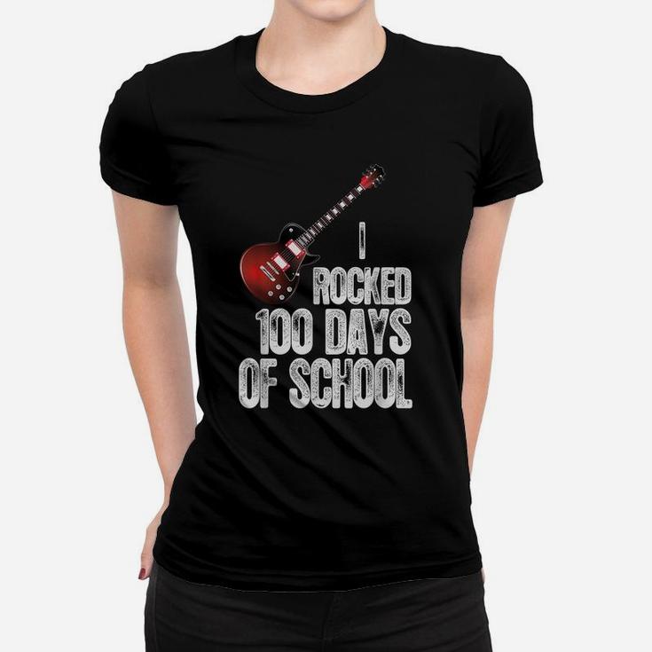 Funny Music 100Th Day Of School I Rocked 100 Days Of School Women T-shirt